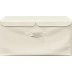 vidaXL Aufbewahrungsbox Stoff 50x30x25 cm Creme