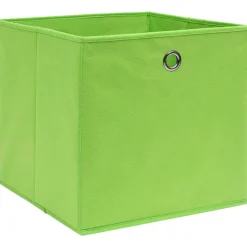vidaXL Aufbewahrungsboxen 4 Stk. Vliesstoff 28x28x28 cm Grün