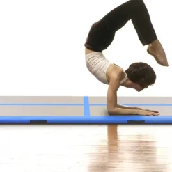 vidaXL Aufblasbare Gymnastikmatte mit Pumpe 300x100x10 cm PVC Blau