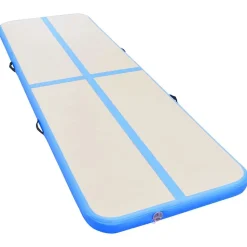 vidaXL Aufblasbare Gymnastikmatte mit Pumpe 300x100x10 cm PVC Blau