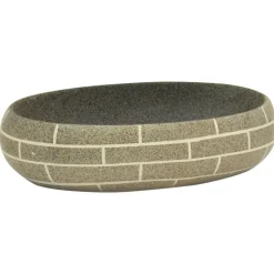 vidaXL Aufsatzwaschbecken Mehrfarbig Oval 59x40x15 cm Keramik