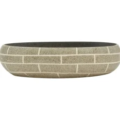vidaXL Aufsatzwaschbecken Mehrfarbig Oval 59x40x15 cm Keramik