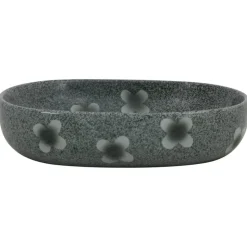 vidaXL Aufsatzwaschbecken Blau Oval 59x40x14 cm Keramik