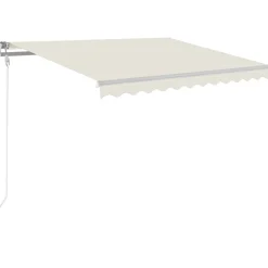 vidaXL Automatische Markise mit LED & Windsensor 300x250 cm Creme