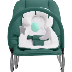 vidaXL Babywippe Grün Stahl