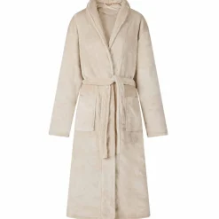 vidaXL Bademantel ohne Kapuze Beige S Flanell
