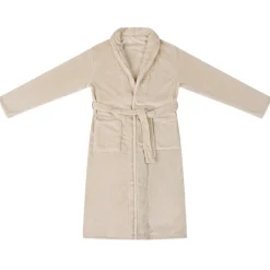 vidaXL Bademantel ohne Kapuze Beige S Flanell