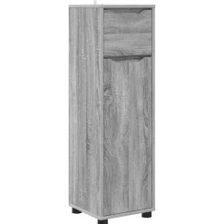 vidaXL Badezimmerschrank mit Regal Graues Sonoma 30,5 x 30 x 101 cm