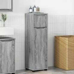 vidaXL Badezimmerschrank mit Regal Graues Sonoma 30,5 x 30 x 101 cm