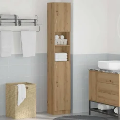 vidaXL Badezimmerschrank Artisan Oak 32x25,5x190 cm Holzwerkstoff