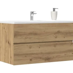 vidaXL Bad-Hängeschrank Artisan-Eiche 80x38,5x45 cm Holzwerkstoff