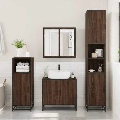 vidaXL Badschrank Braun Eichen-Optik 35x37,5x100 cm Holzwerkstoff