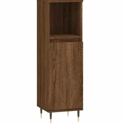 vidaXL Badschrank Braun Eichen-Optik 30x30x100 cm Holzwerkstoff