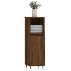 vidaXL Badschrank Braun Eichen-Optik 30x30x100 cm Holzwerkstoff
