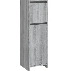 vidaXL Badschrank Grau Sonoma 30x30x95 cm Holzwerkstoff