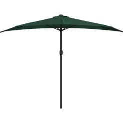 vidaXL Balkon-Sonnenschirm mit Alu-Mast Grün 300x155 cm Halbrund
