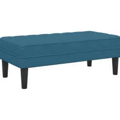 vidaXL Bank mit Kissen Blau 113 x 57 x 39 cm Samt
