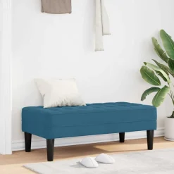 vidaXL Bank mit Kissen Blau 113 x 57 x 39 cm Samt