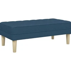vidaXL Bank mit Kissen Blau 113 x 57 x 39 cm Stoff