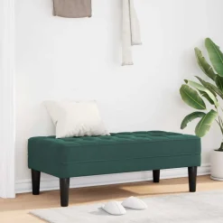 vidaXL Bank mit Kissen Dunkelgrün 113 x 57 x 39 cm Samt