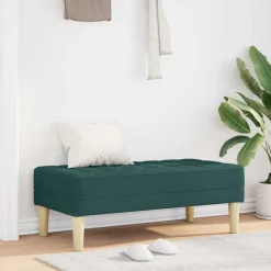 vidaXL Bank mit Kissen Dunkelgrün 113 x 57 x 39 cm Stoff