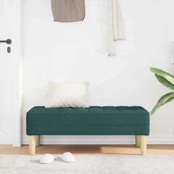 vidaXL Bank mit Kissen Dunkelgrün 113 x 57 x 39 cm Stoff
