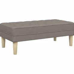 vidaXL Bank mit Kissen Taupe 113 x 57 x 39 cm Stoff