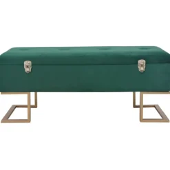 vidaXL Bank mit Staufach 105 cm Grün Samt