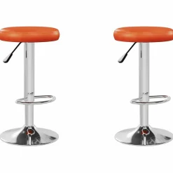 vidaXL Barhocker 2 pcs Orange 31 x 31 x 87 cm Kunstleder
