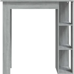 vidaXL Bartisch mit Regal Grau Sonoma 102x50x103,5 cm Holzwerkstoff