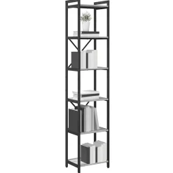 vidaXL Bücherregal Grau Sonoma 40 x 30 x 189,5 cm Holzwerkstoff