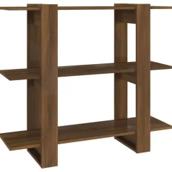vidaXL Bücherregal/Raumteiler Braun Eichen-Optik 100x30x87 cm