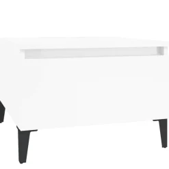vidaXL Beistelltisch Hochglanz-Weiß 50x46x35 cm Holzwerkstoff