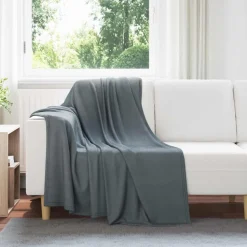 vidaXL Überwurfdecke Dunkelgrau 170 x 130 cm Fleece