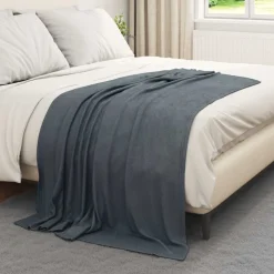 vidaXL Überwurfdecke Dunkelgrau 170 x 130 cm Fleece
