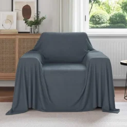 vidaXL Überwurfdecke Dunkelgrau 210 x 140 cm Fleece