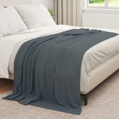 vidaXL Überwurfdecke Dunkelgrau 210 x 140 cm Fleece