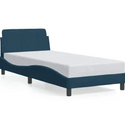 vidaXL Bettgestell mit Kopfteil "Dover" Blau 80x200 cm Samt