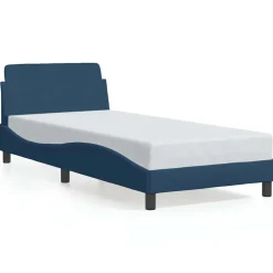 vidaXL Bettgestell mit Kopfteil "Dover" Blau 80x200 cm Stoff