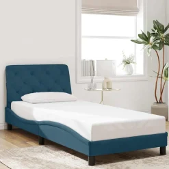 vidaXL Bettgestell ohne Matratze Blau 80x200 cm Samt