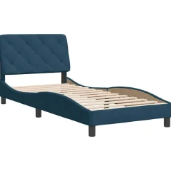 vidaXL Bettgestell ohne Matratze Blau 80x200 cm Samt