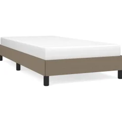 vidaXL Bettgestell ohne Matratze Taupe 80x200 cm Stoff