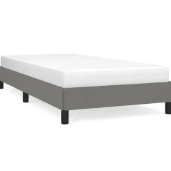 vidaXL Bettgestell ohne Matratze Dunkelgrau 80x200 cm Stoff
