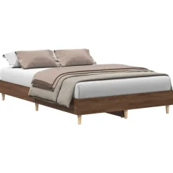 vidaXL Bettgestell ohne Matratze Braun Eichen-Optik 120x200 cm