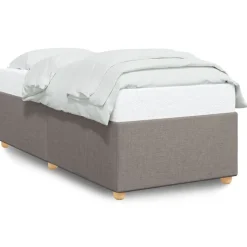 vidaXL Bettgestell ohne Matratze Taupe 80x200 cm Stoff