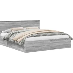 vidaXL Bettrahmen Graues Sonoma 200 x 200 cm Holzwerkstoff