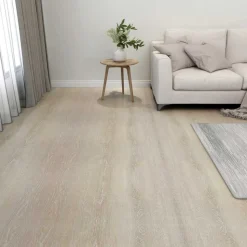 vidaXL Bodenplanken 55 pcs Beige 5,11 m² PVC
