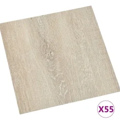 vidaXL Bodenplanken 55 pcs Beige 5,11 m² PVC