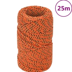 vidaXL Bootsseil Orange 2 mm 25 m Polypropylen
