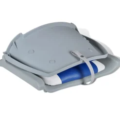 vidaXL Bootssitz Klappbar mit Polster in Blau-Weiß 48x51x41 cm